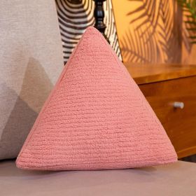 Creative Modern And Simple Living Room Sofa Cushion Shaped Twist Knot Bedside (Option: Deep Pink Triangle Pillow)