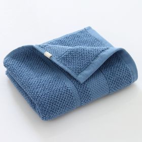 Cotton Thickened Gift Embroidered Towel (Option: Dark Blue-35x75)