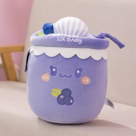 Ice And Snow Milky Tea Cup Pillow Doll Cute Plush Toy Prize (Option: Blue-Pendant)