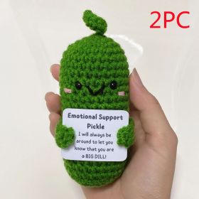 Fashion Hand Crocheted Funny Toy (Option: Cucumber-2PCS)