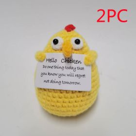 Fashion Hand Crocheted Funny Toy (Option: Hello Chicken 9CM-2PCS)