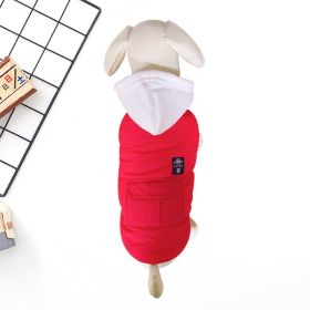 Warm Two Feet Apparel Dog Pet Cotton Vest (Option: Red-S)