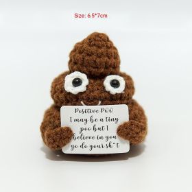 Cute Wool Hand Woven Doll (Option: Poop Coffee-As Shown In The Picture)