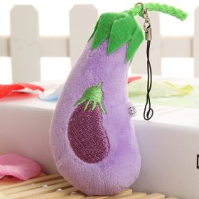 Fruits And Vegetables Little Doll Stuffed Toy Pendant (Option: Eggplant-6cmto13cm)