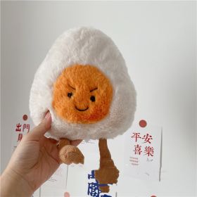 Cute Boiled Egg Plush Toy Creative Doll (Option: Serious Egg Pick Eyebrow-Sitting Height About 20cm)