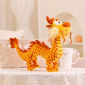 Creative Simulated Chinese Dragon Plush Toy Ornaments (Color: Yellow)