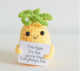 Cute Wool Hand Woven Doll (Option: Pineapple-As Shown In The Picture)