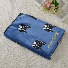 Dog Kennel Coral Fleece Blanket (Option: Jarre Aero Bull Blue-40x 60cm)