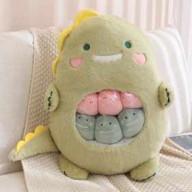 Cartoon Doll Bear Dinosaur Snack Pillow Girl Cute (Option: Dinosaur-40 × 50cm)