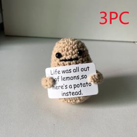 Fashion Hand Crocheted Funny Toy (Option: L Card Potato 7CM-3PCS)