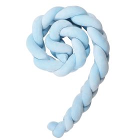 Knotted Long Pillow Three-strand Twist Spandex Bed Fence Baby (Option: Small Sky Blue-100cm)