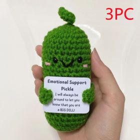 Fashion Hand Crocheted Funny Toy (Option: Cucumber-3PCS)