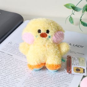 Bread Little Bear Plush Toys Cute Yellow Chicken Frog-shaped Wallet Package Pendant Rabbit Doll Keychain Ornaments (Option: Minini Yellow Chicken-Plush Toy)