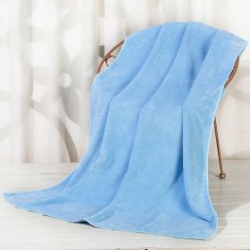 Large Cotton Absorbent Quick Drying Lint Resistant Towel (Option: Light blue-70x140cm)