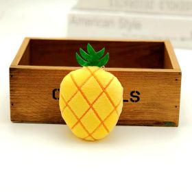 Fruits And Vegetables Little Doll Stuffed Toy Pendant (Option: Plaid Pineapple-6cmto13cm)