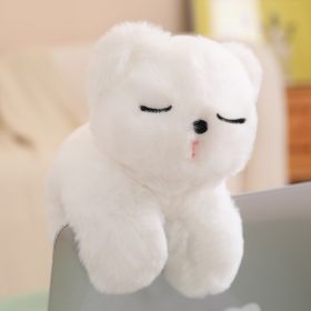 Cartoon Creative Snap Loop Plush Toys (Option: White Cat-25cm)