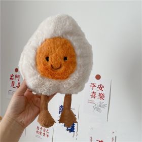 Cute Boiled Egg Plush Toy Creative Doll (Option: Smile Egg Round Eye-Sitting Height About 20cm)