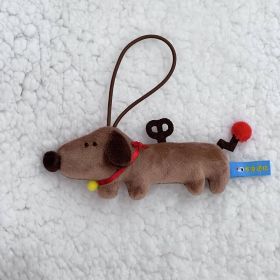 Dopamine Puppy Plush Pendant Doll (Option: Brown-12cm)