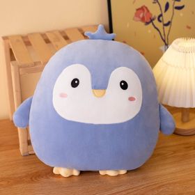 Creative Cartoon Cushion Peach Lexi Animal Cushion Dinosaur Cute Doll Plush Toys (Option: Blue Penguin-40cm)