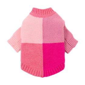 Dog Sweater Acrylic Pet Clothing (Option: Pink-No 1)