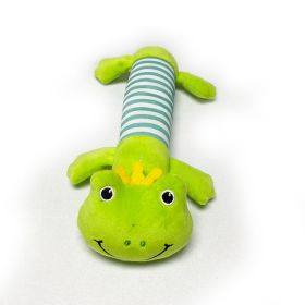 Pet Dog Molar Sound Toy Striped Plush Bite-resistant Vocalization Toy (Option: Frog)