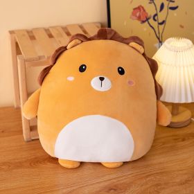 Creative Cartoon Cushion Peach Lexi Animal Cushion Dinosaur Cute Doll Plush Toys (Option: Lion-40cm)