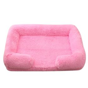 Doghouse Cathouse Plush Round Pet Bed (Option: M27 Bright Pink-M Contains Inner Sleeve)