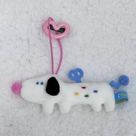 Dopamine Puppy Plush Pendant Doll (Option: White-12cm)