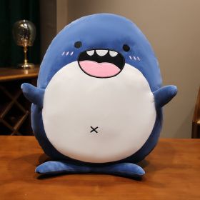 Cute Marine Animal Doll Pillow Plush Toy (Option: Shark Throw Pillow-55cm)