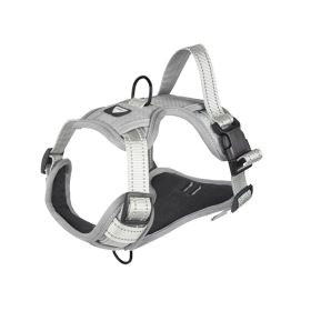 Pet Harness Reflective Commuter Chest Back Explosion-proof Hand Holding Rope Dog Leash (Option: Silver-S)