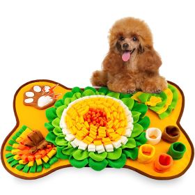 Pet Smell Pad Sound Radish Matching (Option: Bone Yellow Orange-64X43cm)