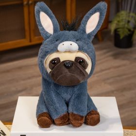 Cartoon Cute Wrinkled Dog Animal Plush Doll (Option: Donkey-22CM)