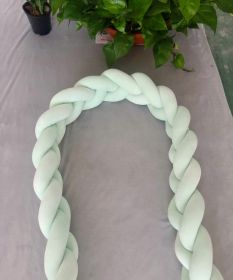 Knotted Long Pillow Three-strand Twist Spandex Bed Fence Baby (Option: Mint Green-100cm)