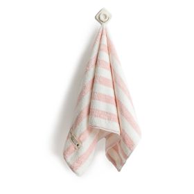 Coral Fleece Hair Dry Towel Wash Face Absorbent Towel (Option: Wide stripes pink-34x76cm)