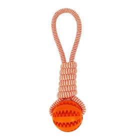 Pet Tooth Cleaning Bite Resistant Toy Ball for Pet Dogs Puppy (Color: Orange, type: Pet Supplies)