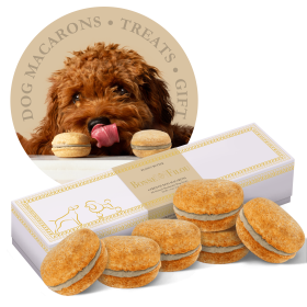 Dog Macarons - Count of 6 (Dog Treats | Dog Gifts) (Flavor: Peanut Butter)