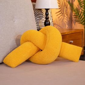 Creative Modern And Simple Living Room Sofa Cushion Shaped Twist Knot Bedside (Option: Yellow Twisted Knot)