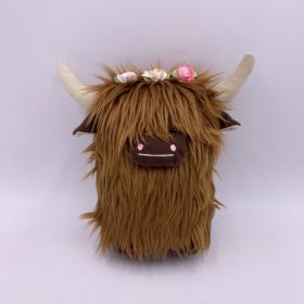 Highland Cattle Animal Plush Doll (Option: Brown Faceless Yak-20cm)