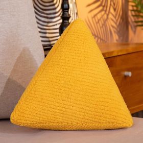 Creative Modern And Simple Living Room Sofa Cushion Shaped Twist Knot Bedside (Option: Yellow Triangle Pillow)