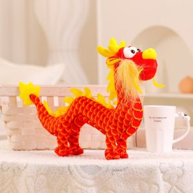 Creative Simulated Chinese Dragon Plush Toy Ornaments (Color: Red)