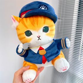 Cute Train Conductor Cat Toy Doll Pendant (Option: 30cm Doll-Train Conductor Cat)