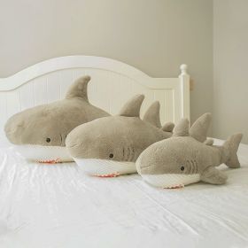 Sleep Shark Throw Pillow Plush Toy Doll (Option: Gray-60cm)