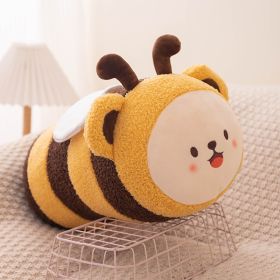 Cute Bee Pillow Lying Cartoon Animal Figurine Doll Butterfly Plush Toy Holiday Gift (Option: Bee-30cm)