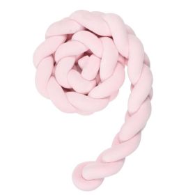 Knotted Long Pillow Three-strand Twist Spandex Bed Fence Baby (Option: Light Pink-100cm)