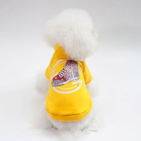 Dog Winter Pet Clothes Brushed Hoody (Option: Shoes Sweater Yellow-L)