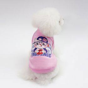 Dog Winter Pet Clothes Brushed Hoody (Option: Bear Hoodie Pink-L)