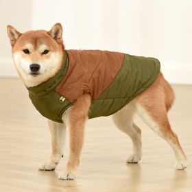 Vest Medium Sized Large Dog Cotton Suit (Option: Khaki-4XL)