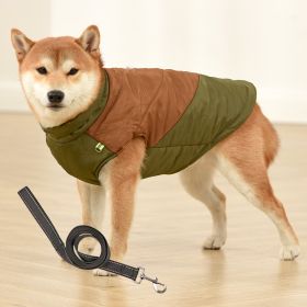 Vest Medium Sized Large Dog Cotton Suit (Option: Khaki with rope-3XL)