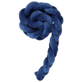 Knotted Long Pillow Three-strand Twist Spandex Bed Fence Baby (Option: Dark Blue-150cm)