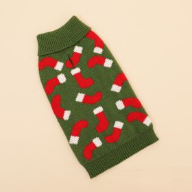 Small And Medium-sized Dogs Christmas Sweater Clothing (Option: Red Socks-L)